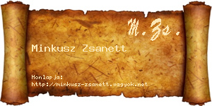 Minkusz Zsanett névjegykártya